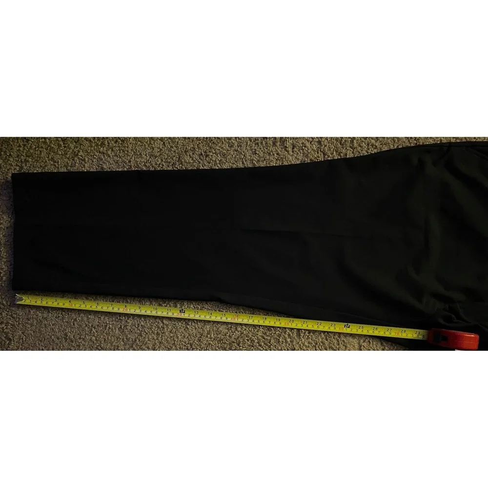 Adidas Golf Chino Pants Trouser Slacks Black Logo Casual Men's Size 40x30 JBHS